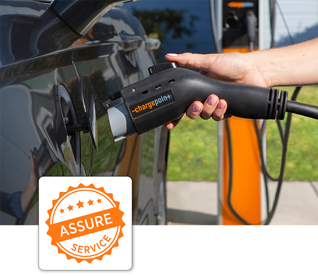 ChargePoint station with Assure service ChargePoint station with Assure service
