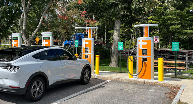 Car charging on ChargePoint Express