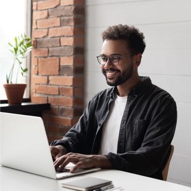 Person using a computer Person using a computer