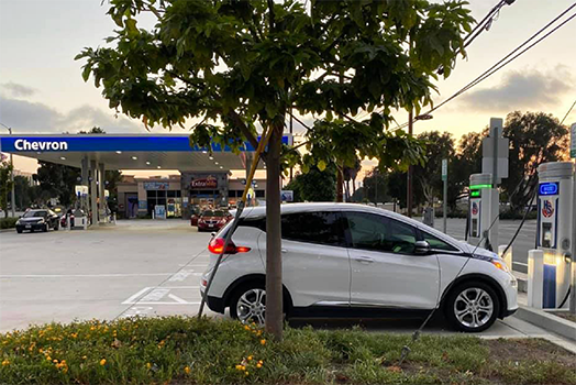 Car charging on ChargePoint Express