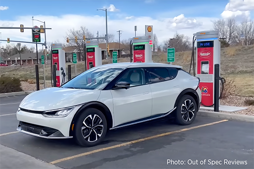 Car charging on ChargePoint Express Car charging on ChargePoint Express