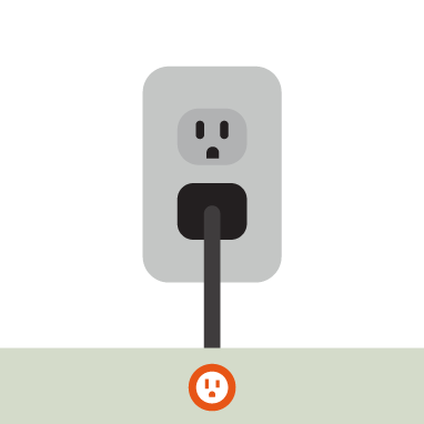 Illustration of an electrical outlet with a plug inserted. Illustration of an electrical outlet with a plug inserted.
