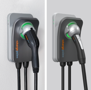 ChargePoint Home Flex installed on wall ChargePoint Home Flex installed on wall